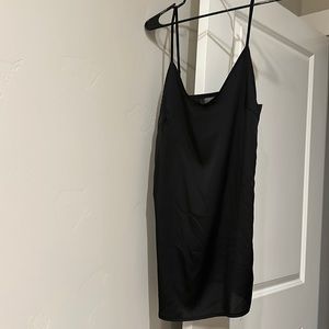 Black slip dress